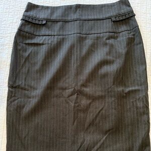 Classic Brown Pinstripe Skirt